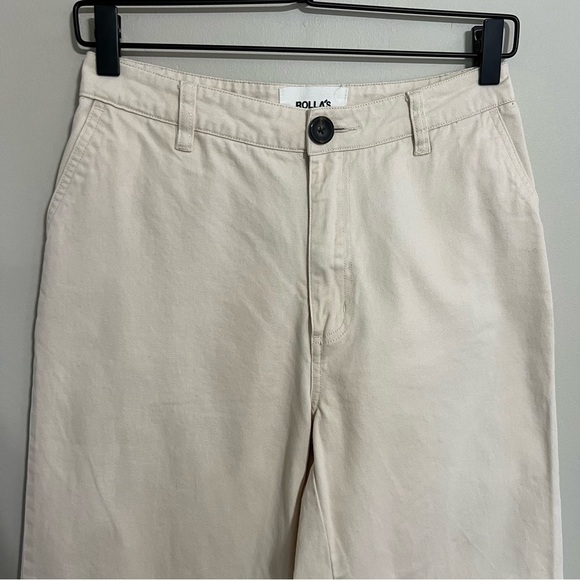 Rolla’s Wide Leg High Rise Off White Pants size 8 Short - Picture 2 of 7
